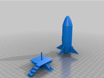 Rakete starten Pad 20 Creaturofog 3d print model - Mito3D