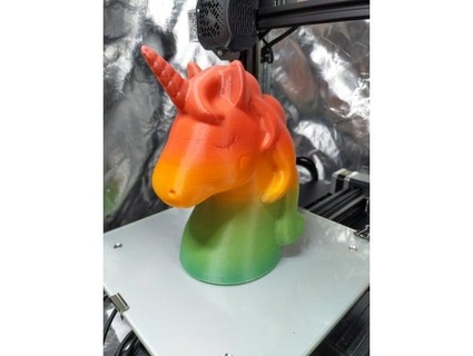 Licorne tête facile impression Kaloth 3d print model - Mito3D