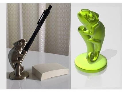 chameleon pen holder high-res prima 3d print model - Mito3D