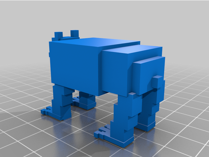 oso polar pixel fabricante eslovaco 3d print model - Mito3D