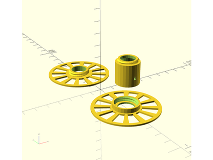 parametrik tel makaralar Kızgın küçük ağaç 3d print model - Mito3D