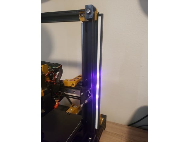 2020 extrusion led strip holder punksux 3D print model - Mito3D