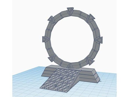scifi terrain portail Stargate table miniatures jeu obsidienne 3d print model - Mito3D