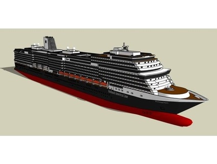 ms koningsdam cruise ship 1 300 scale 3dprintoutz4u 3d print model - Mito3D