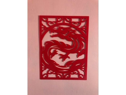 dragon wall art 3dprintoutz4u 3d print model - Mito3D