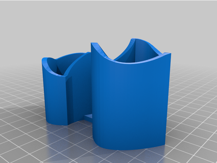 2 squares intersecting cylinders csnironclad 3d print model - Mito3D