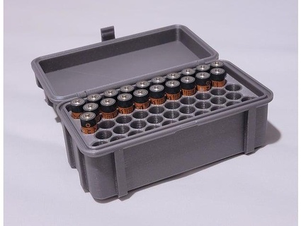 48 aaa battery holder - rugged box ballisticturtie 3d print model - Mito3D