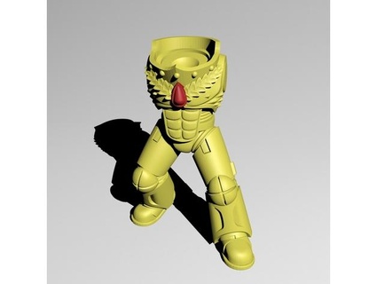 espacio dorado guerrero cuerpo maksimv13 3d print model - Mito3D