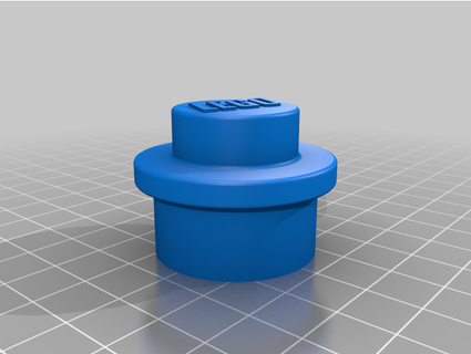 lego rond assiette porte manipuler condamner 3d print model - Mito3D