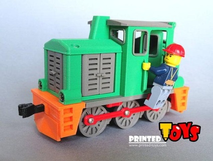 oyuncak lokomotif Çalışma frenler printed toys 3d print model - Mito3D