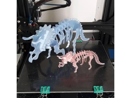 triceratops skeleton daveyprints85 3d print model - Mito3D