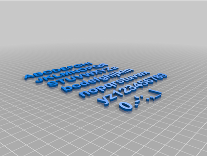 alfabeto 3d print model - Mito3D