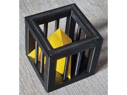 Tetraeder Gitter Puzzle Globus 3d print model - Mito3D
