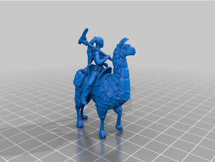 gloranthan llama rider wayne peters 3d print model - Mito3D