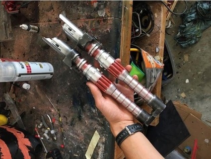 dark rey's lightsaber reprops 3d print model - Mito3D