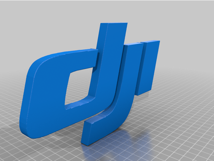dji logo kolay yeniden boyutlandır düzenlenmiş görüşler 3d print model - Mito3D