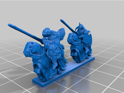 Warmaster caos cavalieri cavalleria darkgref 3d print model - Mito3D