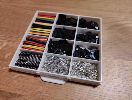 drawer 2x2x1 twelve various size stackable resistor storage box termlimit blackbird11 3d print model - Mito3D
