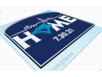 Blau Jays Zuhause Haus 2021 Plakette rkxone 3d print model - Mito3D