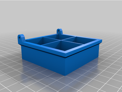 4 compartment pill box case travel rianocerous 3d print model - Mito3D