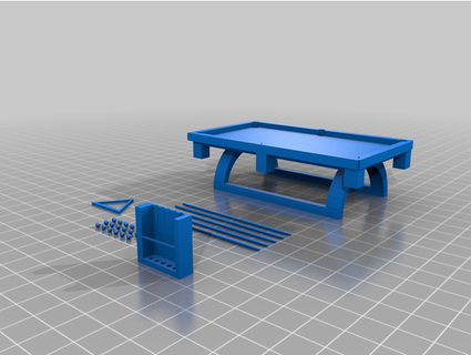 mini pol set balls cue sticks table keith12309 3d print model - Mito3D