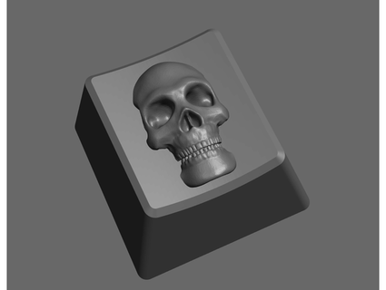 skull keyboard key torileighr 3d print model - Mito3D