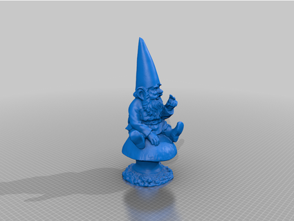 Gérôme gnome chat pleine lune 3d print model - Mito3D