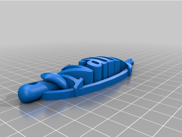 infine portachiavi etichetta tetraemico 3D print model - Mito3D
