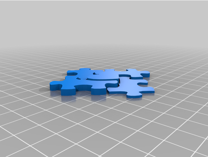 autism heart puzzle pieces coffeemade 3d print model - Mito3D
