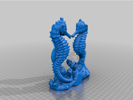 hippocampe mariage topper debbieb32 3d print model - Mito3D