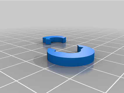 snap-together ring forstii 3d print model - Mito3D