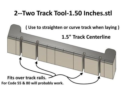 n scale - 15 track centers laying tools aids sumner 3d print model - Mito3D