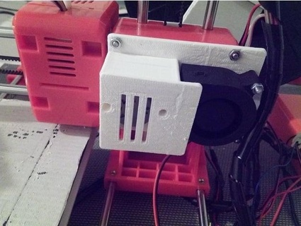 labists x1 axis cooling fan plate stepper motor cover dwalf 3d print model - Mito3D