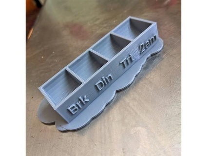 customizable daily pill caddy labels scrapeape 3d print model - Mito3D