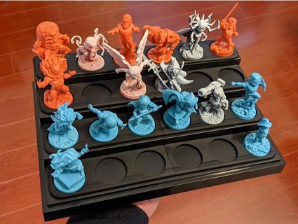 display case slots minis 30mm bases minisfrommars 3d print model - Mito3D