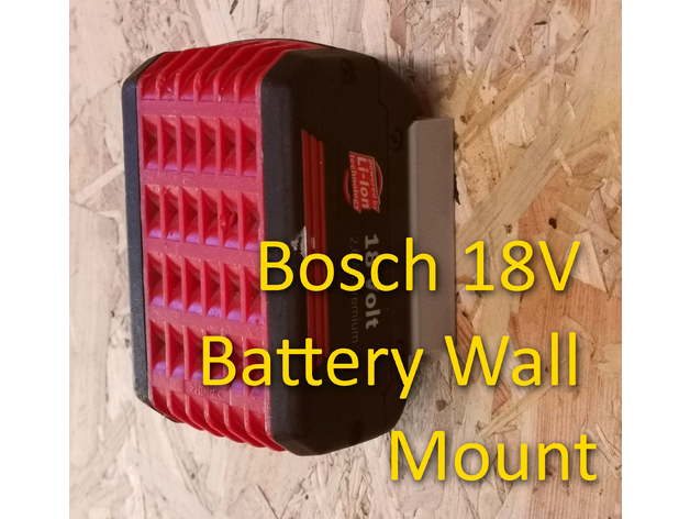bosch 18v batería pared montar bacalao 3D print model - Mito3D