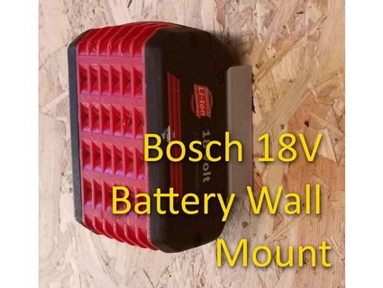 bosch 18v battery wall mount bacalao 3d print model - Mito3D