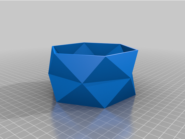 escuela politécnica maceta poligonal profdanielgerman 3D print model - Mito3D