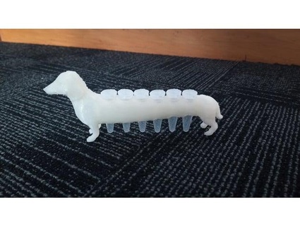 dachshund eppendorf tube holder snug fit gringer 3d print model - Mito3D