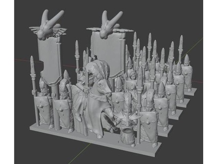 warmaster high elf spearmen unit darkgref 3d print model - Mito3D
