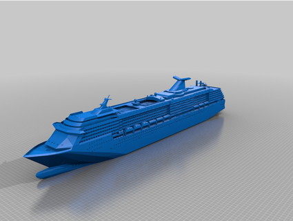 carnival spirit cruise ship 1-300 scale 3dprintoutz4u 3d print model - Mito3D