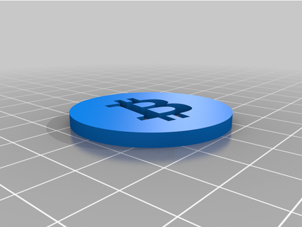bitcoin logo coin m4j0r 3d print model - Mito3D
