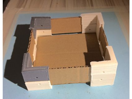 pequeña partes cardboard box esquinas tinker3dmodel 3d print model - Mito3D