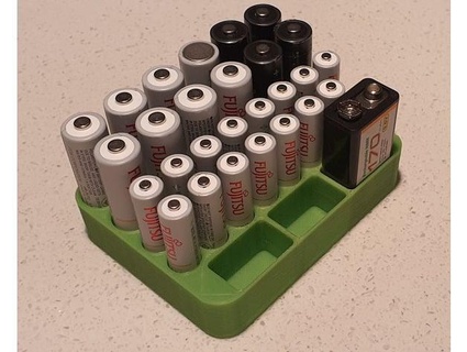 battery organiser mrflooglebinder 3d print model - Mito3D