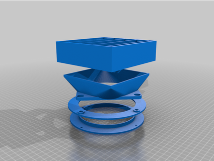 diy spray cardboard box fan mount pholat 3d print model - Mito3D