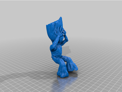 three wise groot toilet seperated k6xx1 3d print model - Mito3D