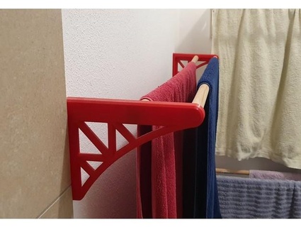 towel rack rail pole multi hoffidesign 3d print model - Mito3D