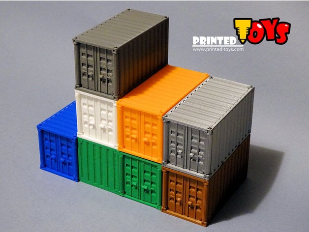 shipping container printed-toys 3D print model - Mito3D