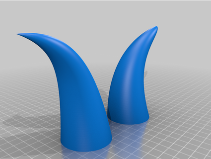 pair devil horns arcii 3d print model - Mito3D
