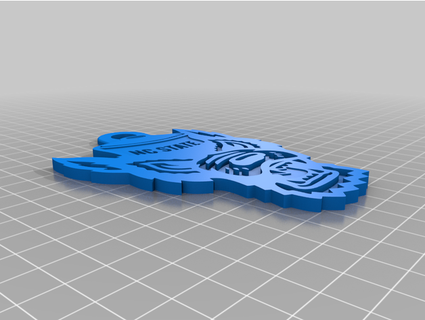 nc state keychains glasshalfspilled 3d print model - Mito3D